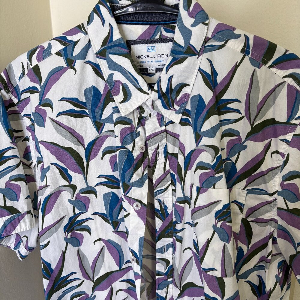 Nickel & Iron SS AOP button down L